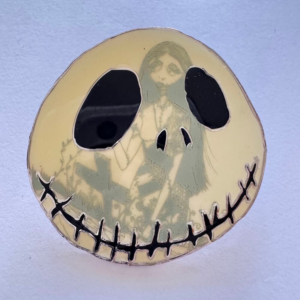 Disney Nightmare Before Christmas Jack Skeleton Head Sally Pin 2018 Glows